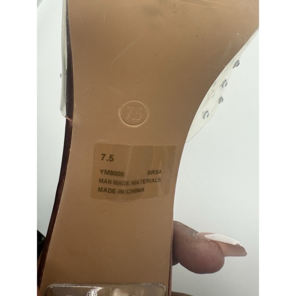 Cape Robbin Rhinestone Clear Heels Stiletto Mules Slides Party Shoes 7.5 - Picture 4 of 4